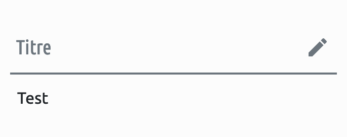 Paramètre : Titre de la base de données